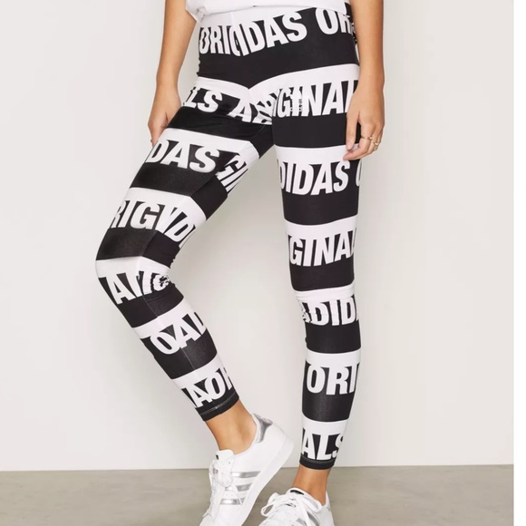 ADIDAS Active wear bottoms black and white faded sweatpants with skinny - Picture 8 of 8